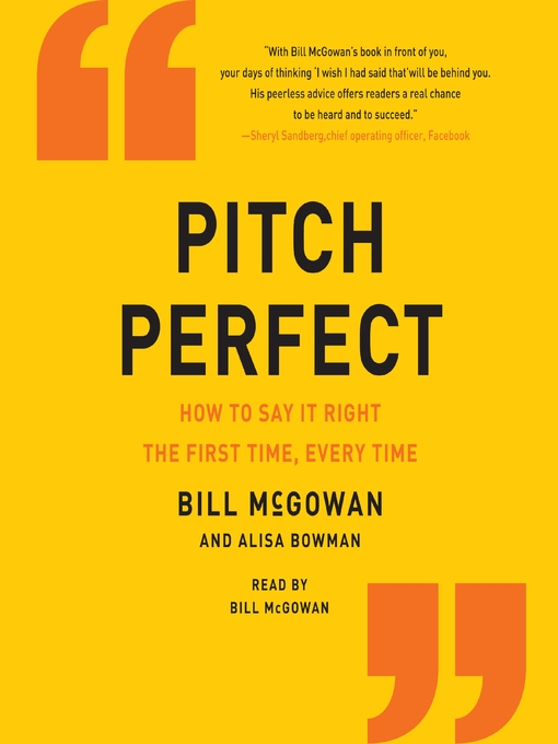 Title details for Pitch Perfect by Bill McGowan - Wait list
